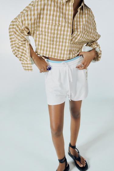 Zara gingham blouse Outlet