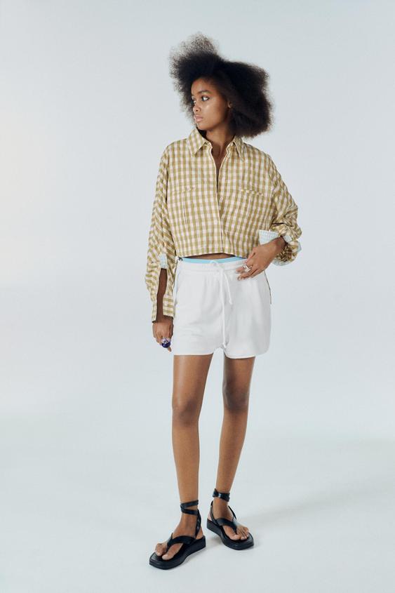 Carreaux vichy Chemisiers \u0026 Tuniques pour Femme de chez Zara | FASHIOLA.fr