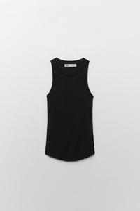 TOP PUNTO ESPALDA ABIERTA - Negro | ZARA España