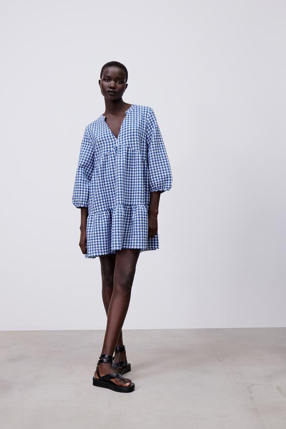 ギンガムチェックミニワンピース Zara Japan 日本 ギンガムチェックミニワンピース Zara Japan 日本