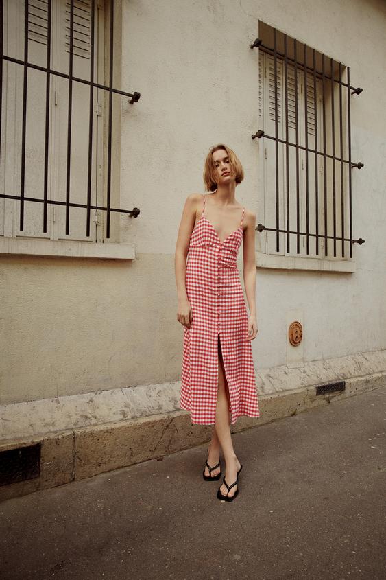 Zara robe vichy clearance