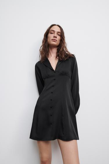 サテンミニワンピース Zara Japan 日本 サテンミニワンピース Zara Japan 日本