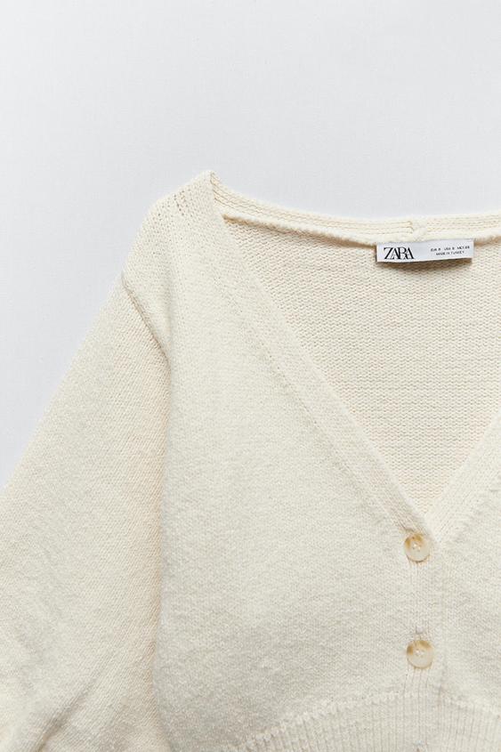 zara pullover cropped