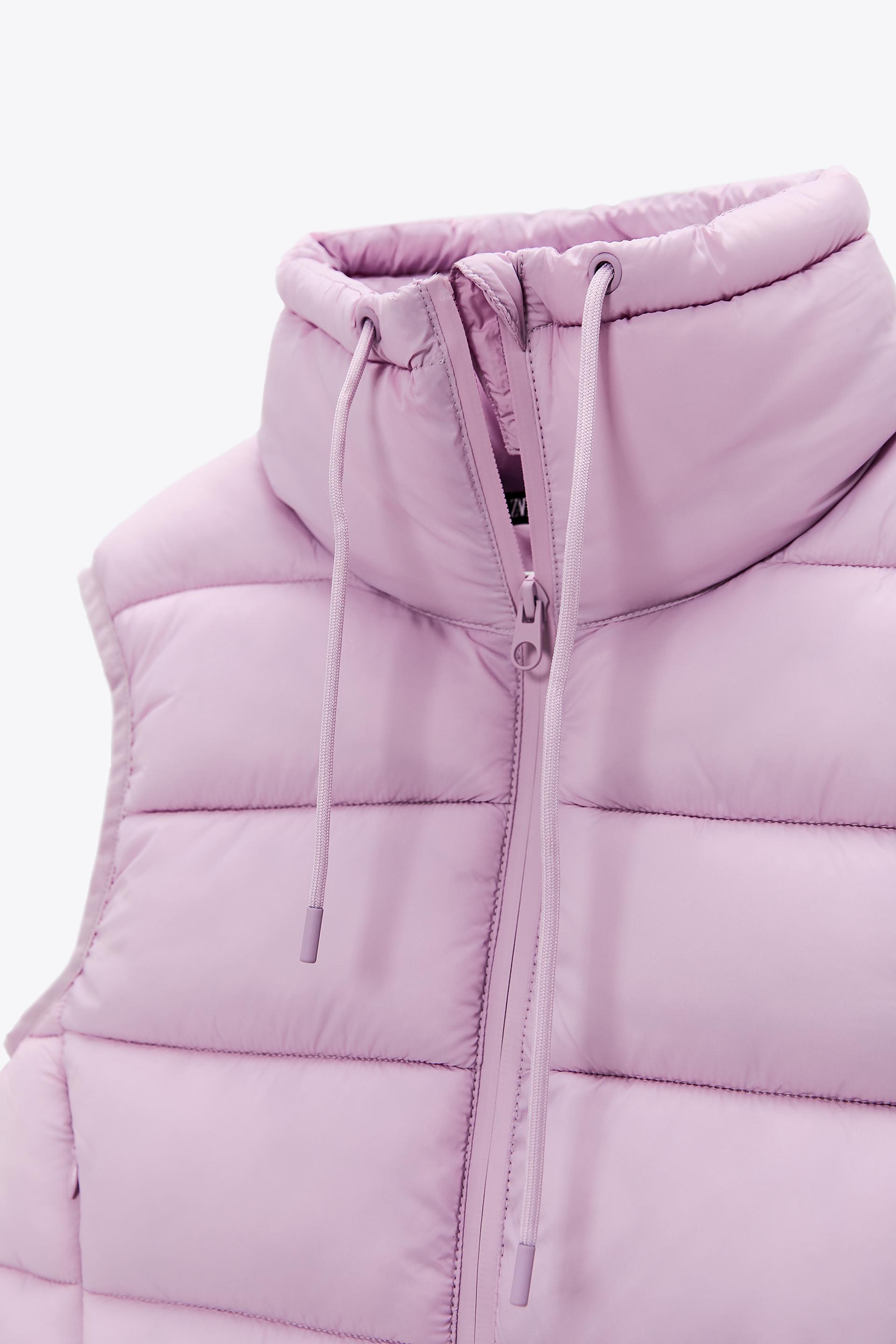 Water Repellent Puffer Gilet Pink Lilac Zara New Zealand Water Repellent Puffer Gilet Pink Lilac Zara New Zealand