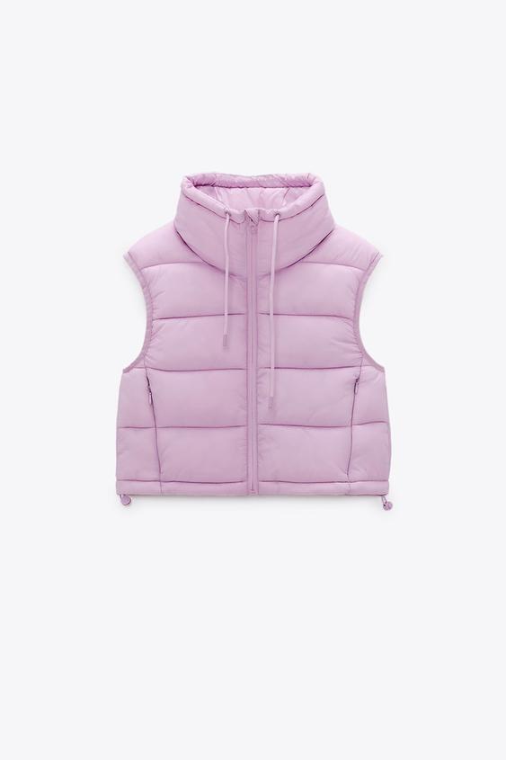 Water Repellent Puffer Gilet Pink Lilac Zara New Zealand Water Repellent Puffer Gilet Pink Lilac Zara New Zealand