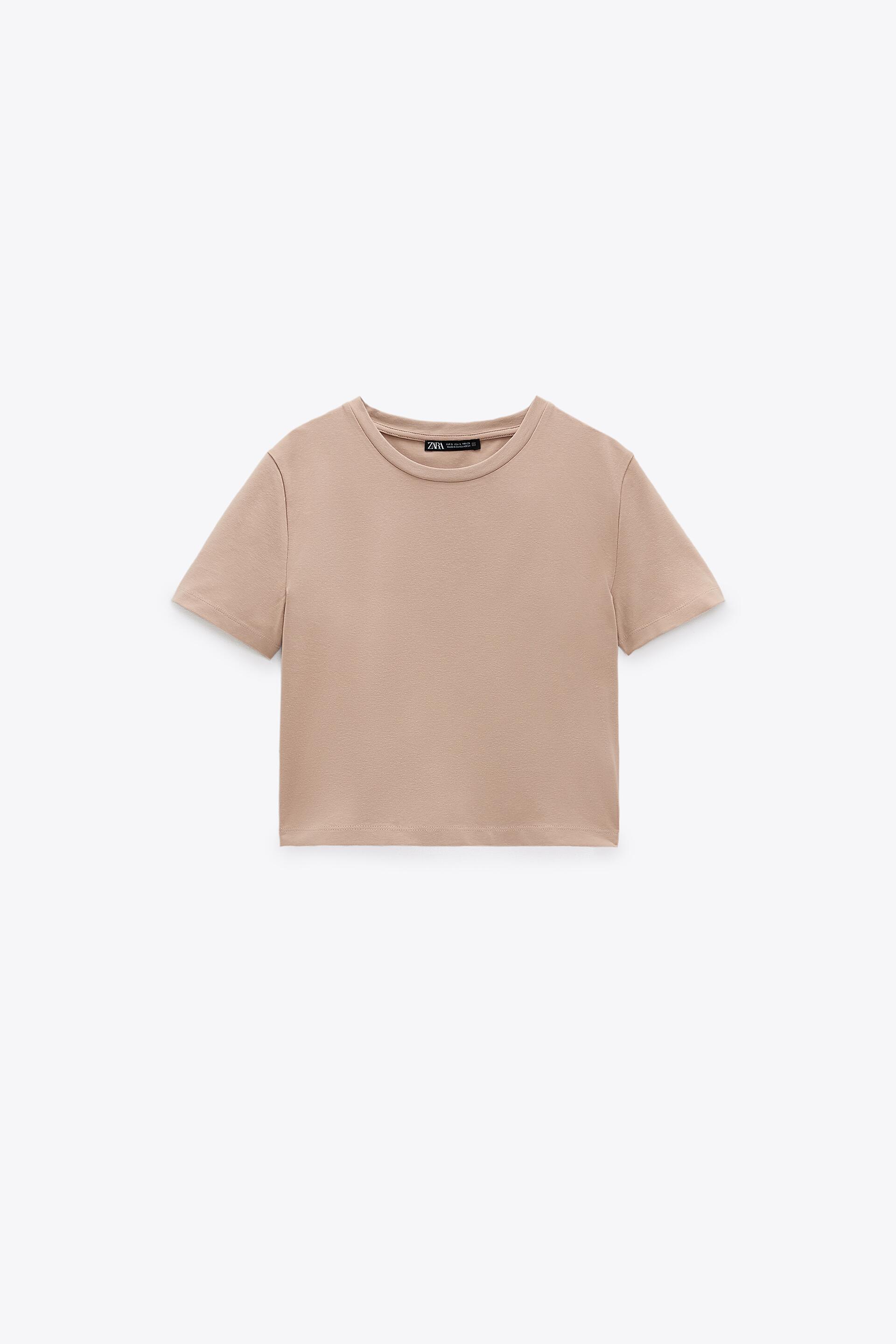 Zara CROPPED T-SHIRT - 106852807-942-