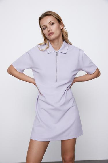 ジップアップ ポロワンピース Zara Japan 日本 ジップアップ ポロワンピース Zara Japan 日本