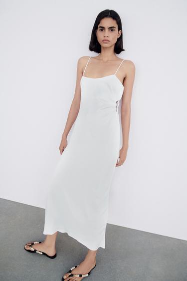 Image 3 of SATIN EFFECT CUT OUT DRESS from Zara