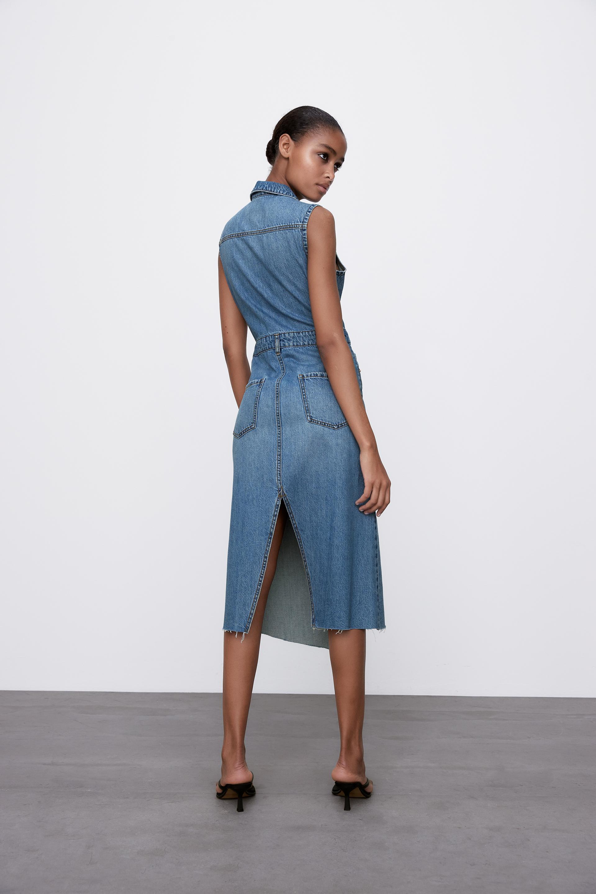 アシンメトリーデニム ワンピース Zara Japan 日本 アシンメトリーデニム ワンピース Zara Japan 日本