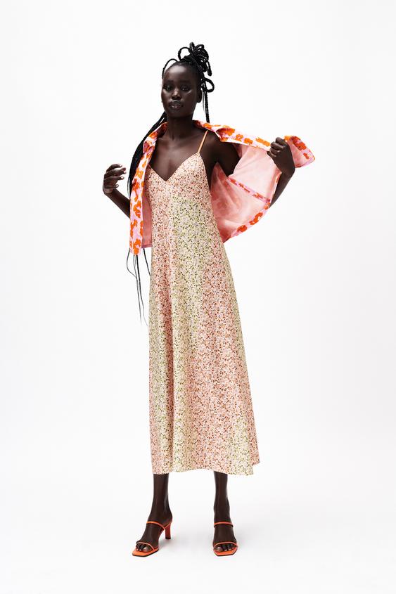 フラワー柄キャミソールワンピース Zara Japan 日本 フラワー柄キャミソールワンピース Zara Japan 日本