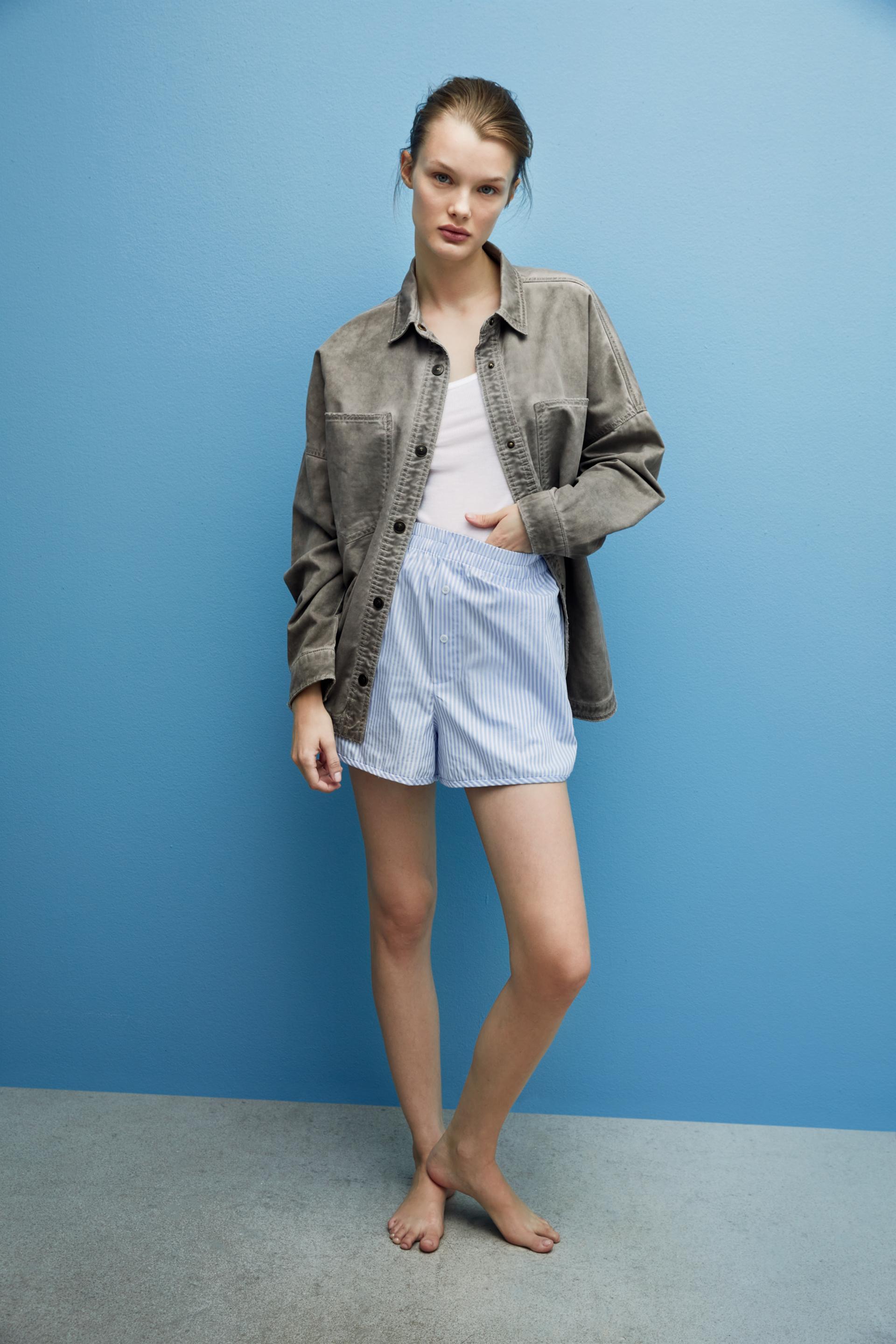 ダメージエフェクトシャツジャケット Zara Japan 日本 ダメージエフェクトシャツジャケット Zara Japan 日本