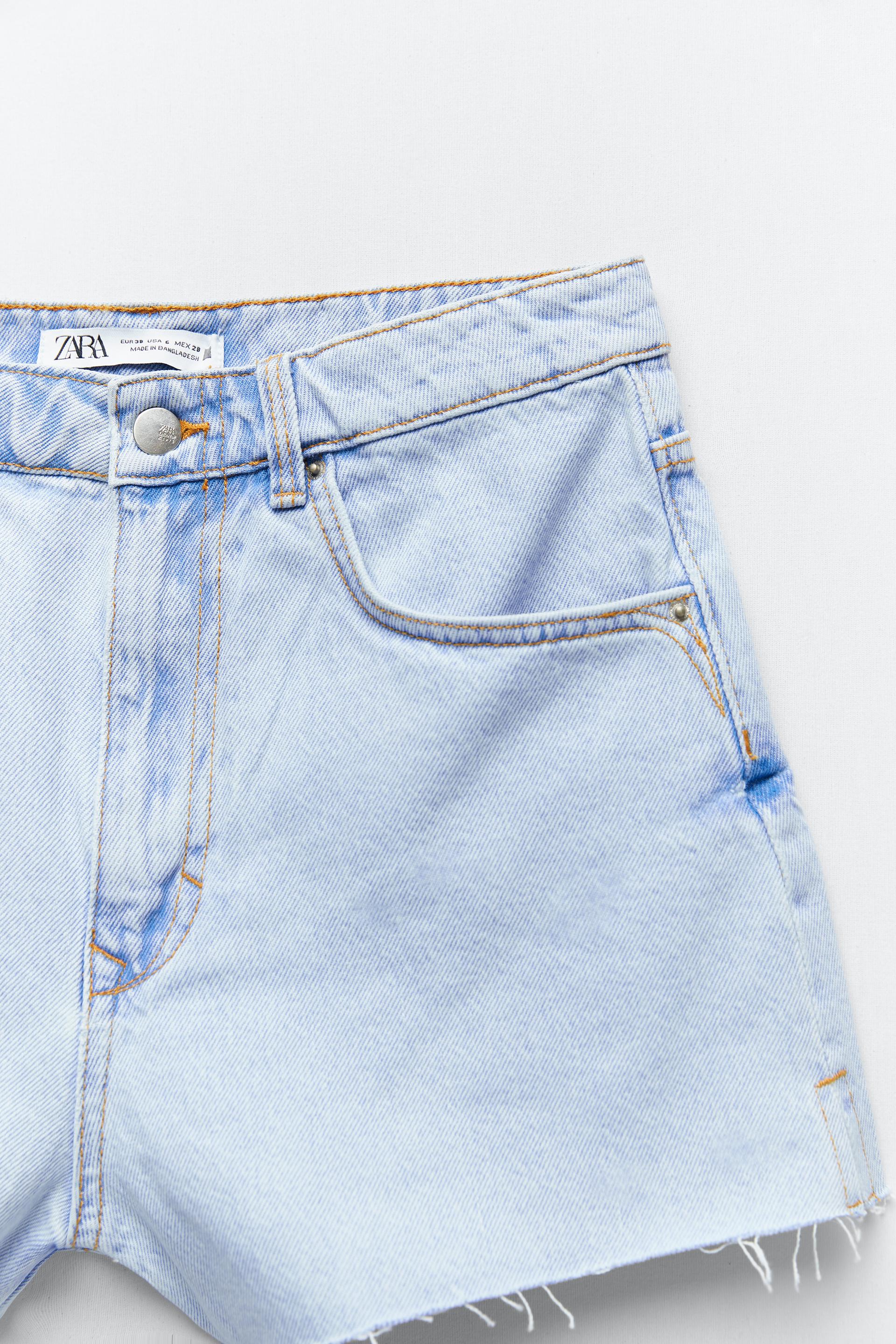 denim shorts transparent