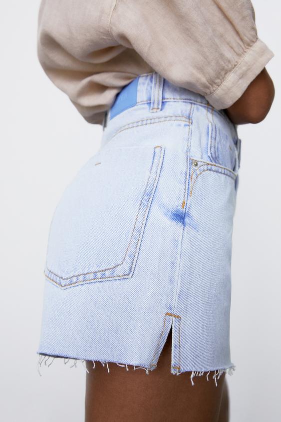 Shorts Denim High Rise Zara Espana