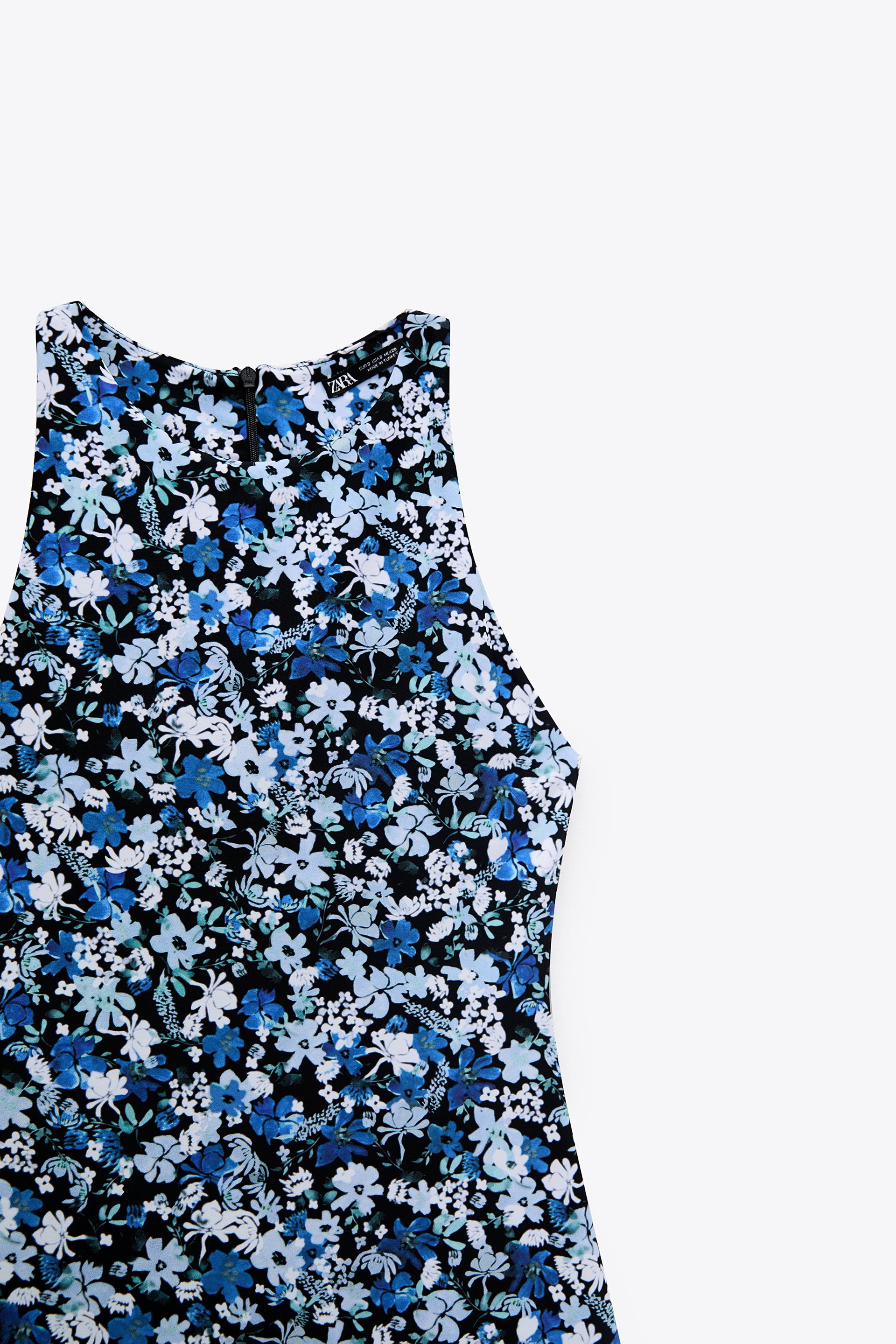 Zara blue floral unitard Clearance