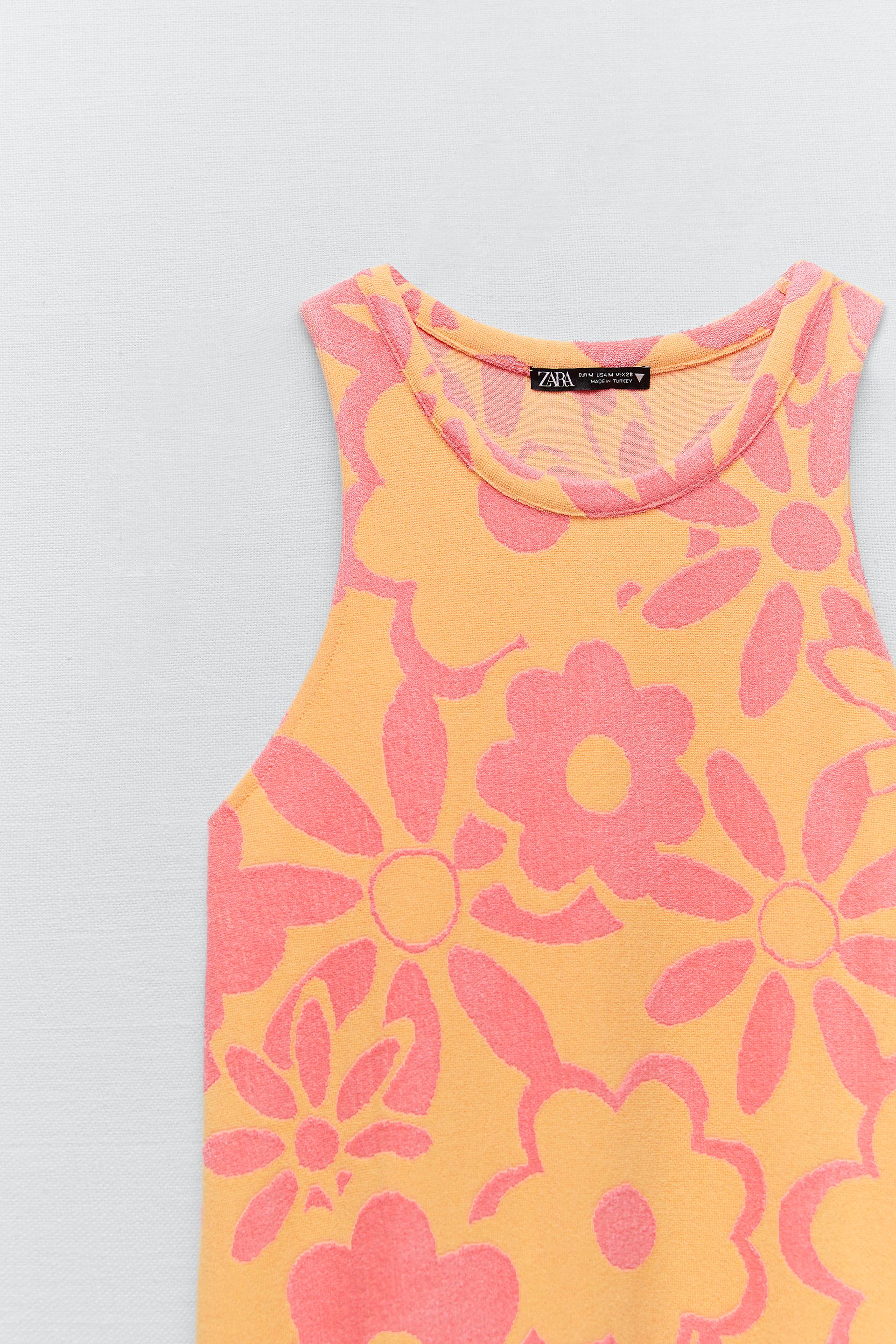 Jacquard terry cloth dress zara Clearance