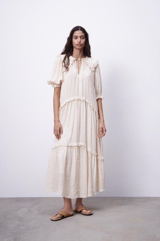 フラワープリント ガーゼ ワンピース Zara Japan 日本 フラワープリント ガーゼ ワンピース Zara Japan 日本