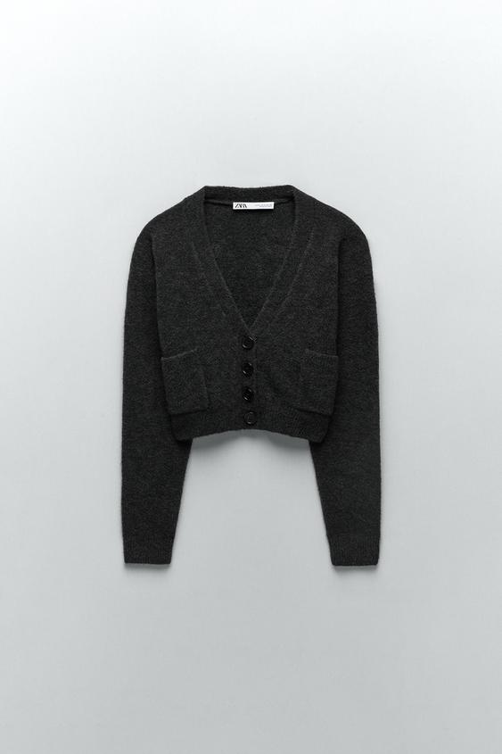 pocket knit cardigan zara