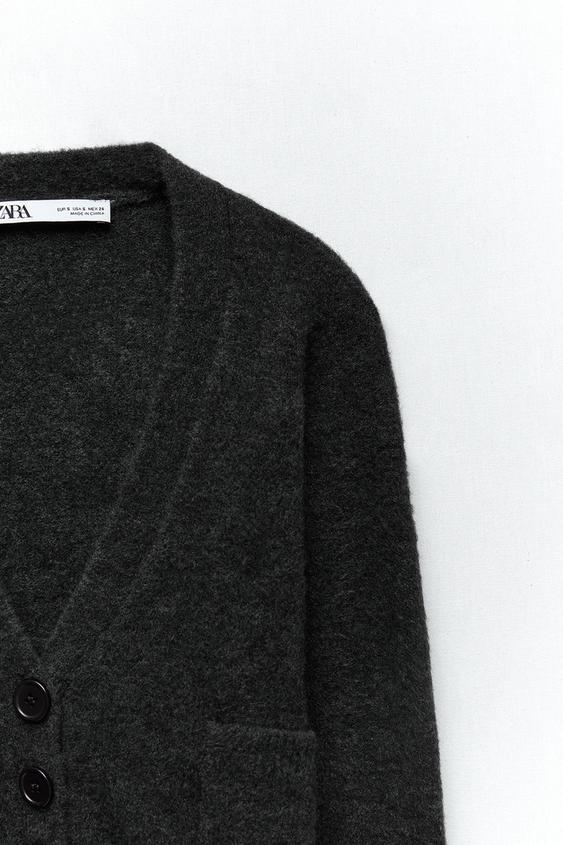 pocket knit cardigan zara