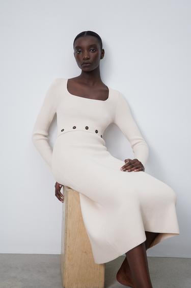 ボタン留めニットワンピース Zara Japan 日本 ボタン留めニットワンピース Zara Japan 日本