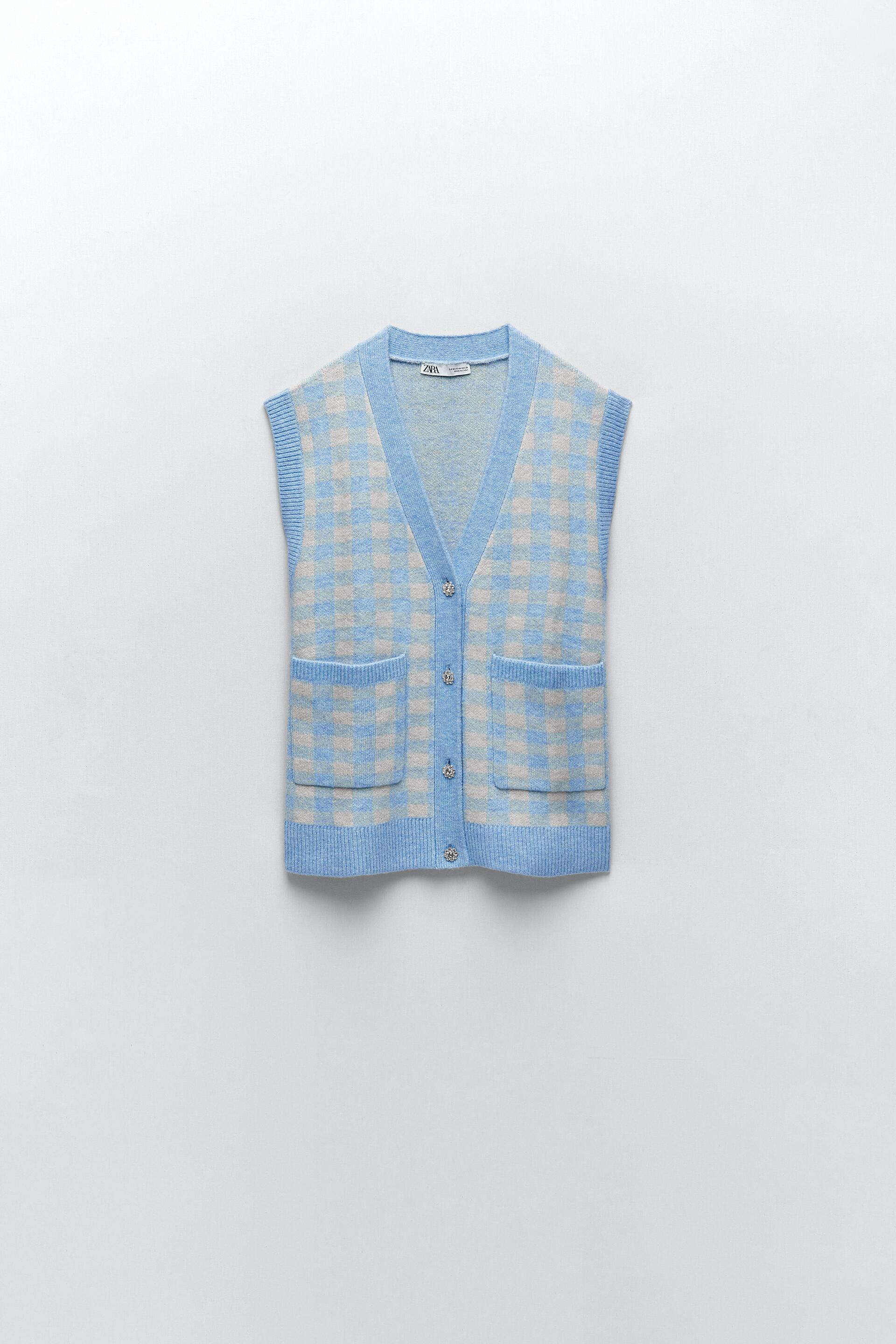 チェック ニットベスト Zara Japan 日本 チェック ニットベスト Zara Japan 日本