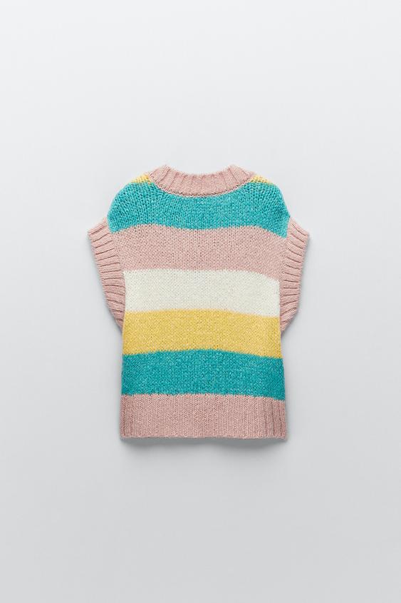 ストライプ柄ニットベスト Zara Japan 日本 ストライプ柄ニットベスト Zara Japan 日本