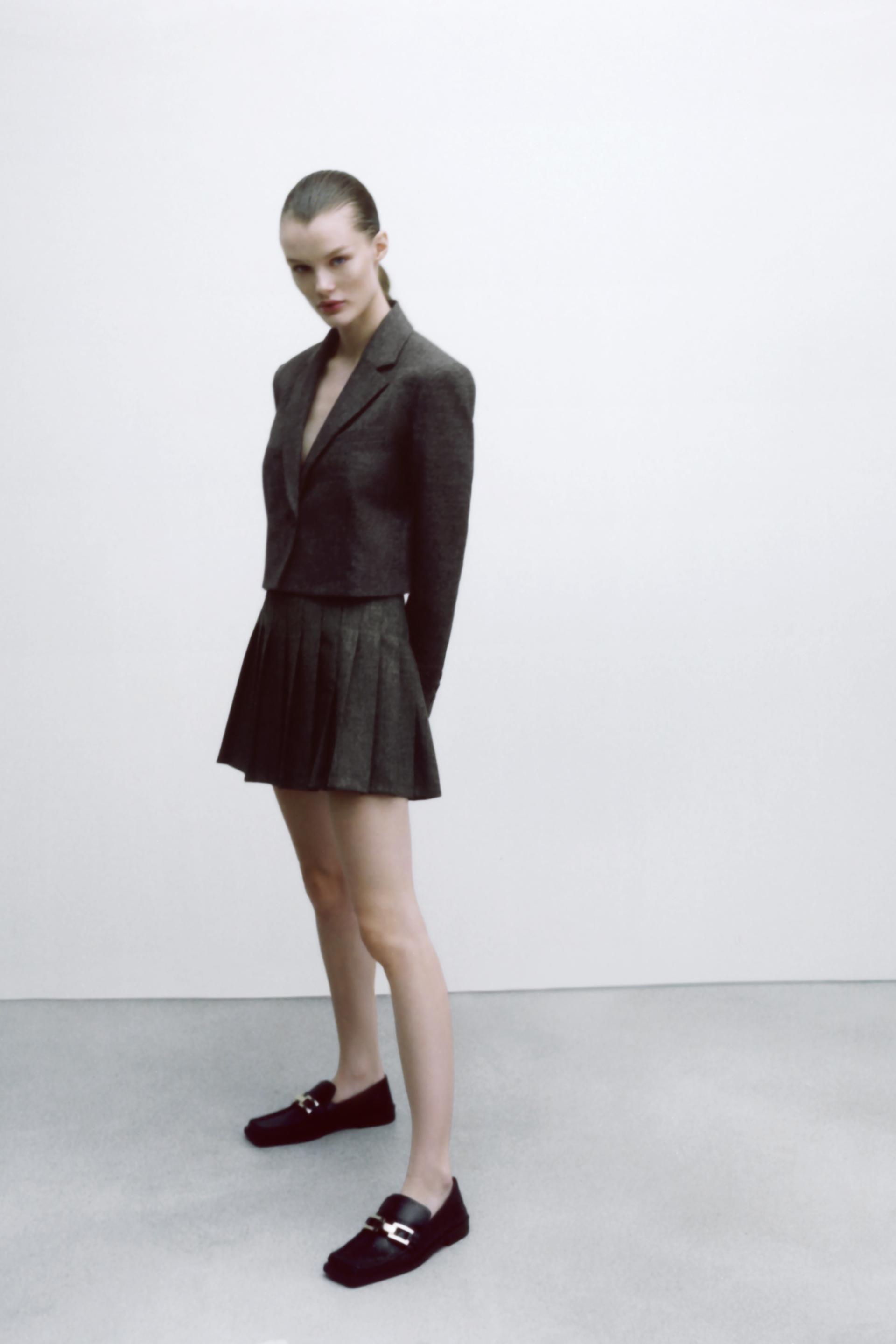 ボックスプリーツミニスカート Zara Japan 日本 ボックスプリーツミニスカート Zara Japan 日本