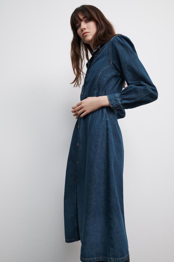 70s プレミアム デニム ワンピース Zara Japan 日本 70s プレミアム デニム ワンピース Zara Japan 日本