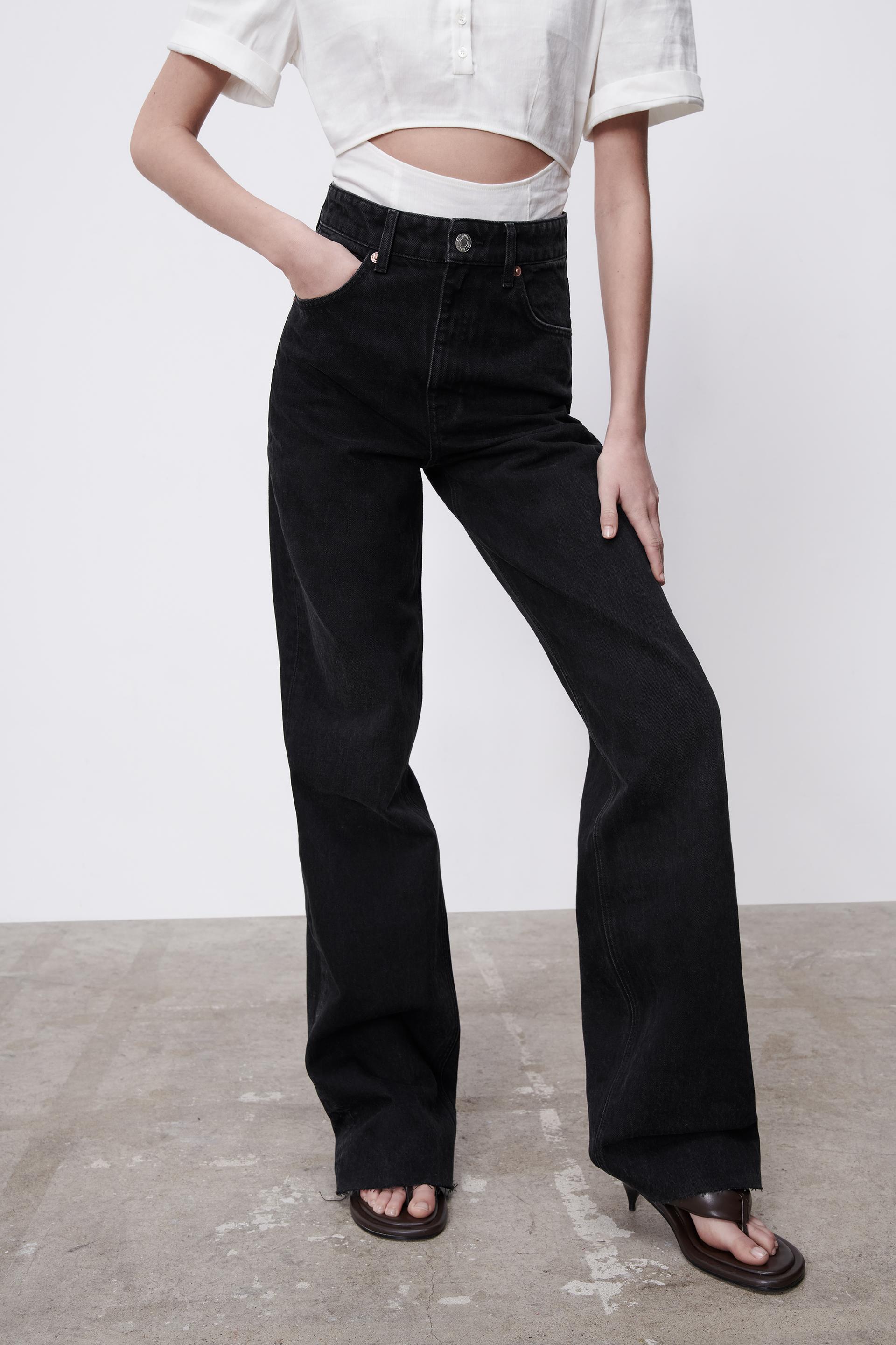 WIDE-LEG JEANS - Black | ZARA Australia