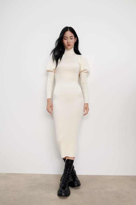 パフスリーブ仕様ニットワンピース Zara Japan 日本 パフスリーブ仕様ニットワンピース Zara Japan 日本