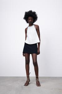 zara black halter top