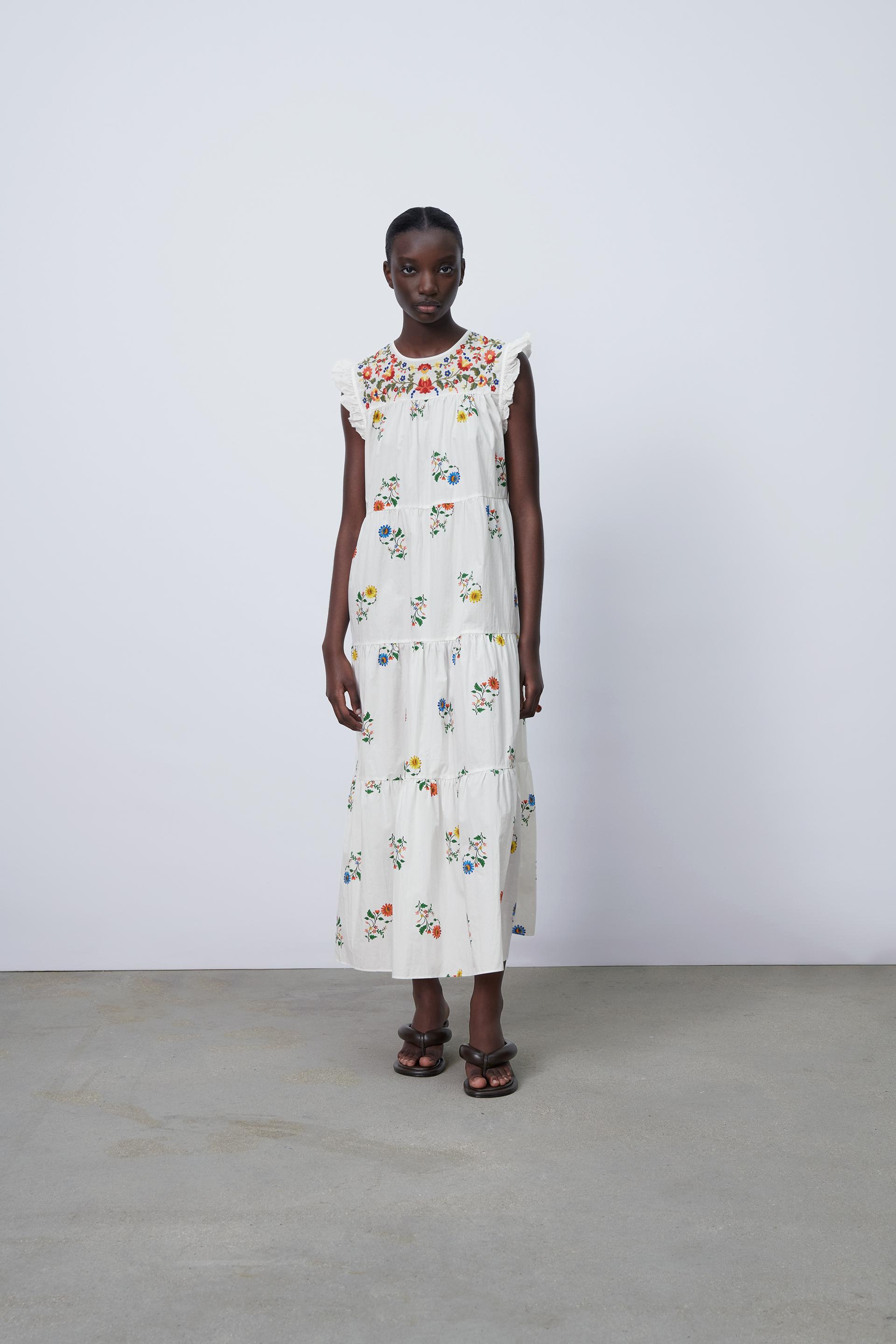 ミディ エンブロイダリー ワンピース Zara Japan 日本 ミディ エンブロイダリー ワンピース Zara Japan 日本