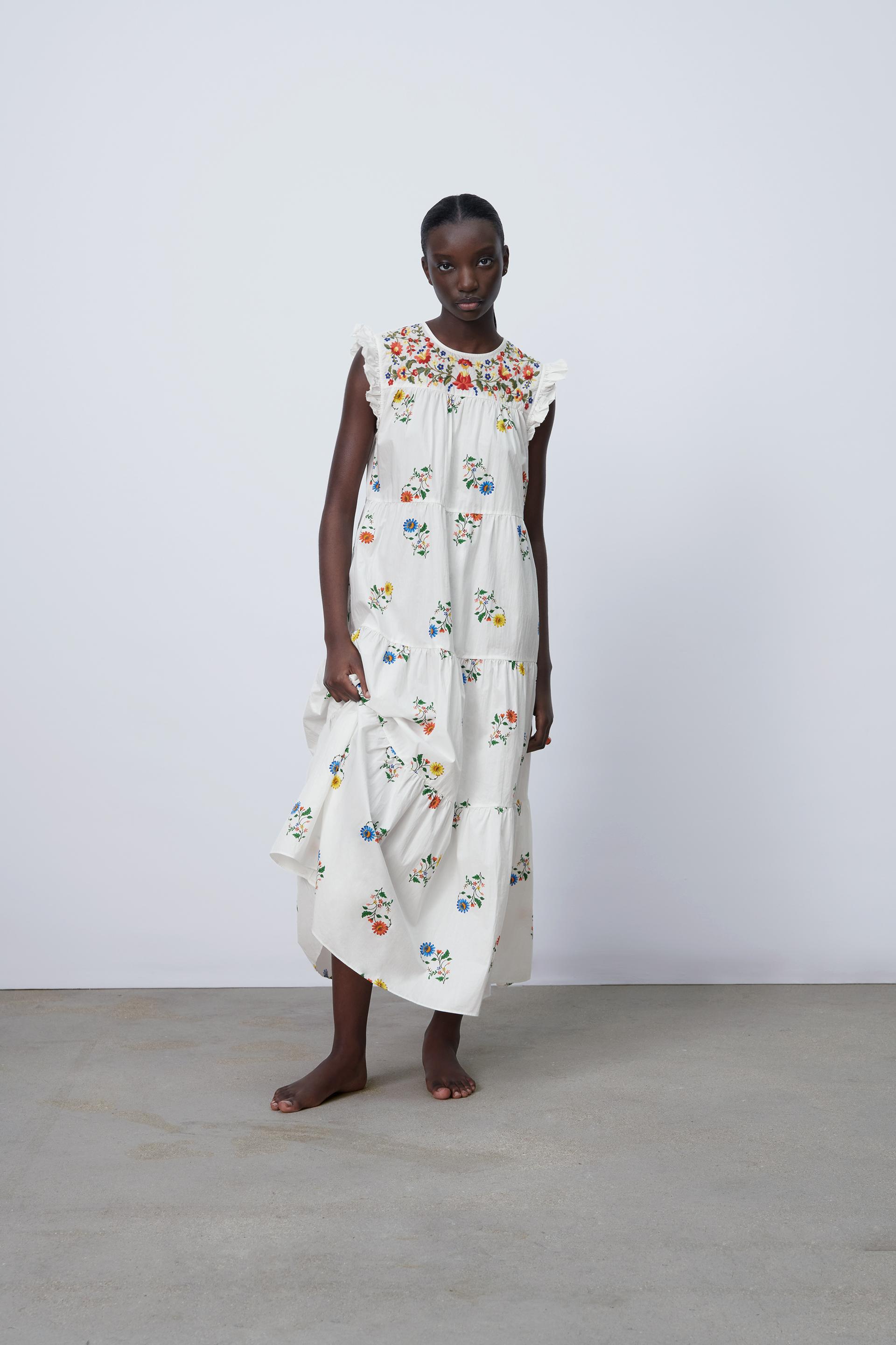ミディ エンブロイダリー ワンピース Zara Japan 日本 ミディ エンブロイダリー ワンピース Zara Japan 日本