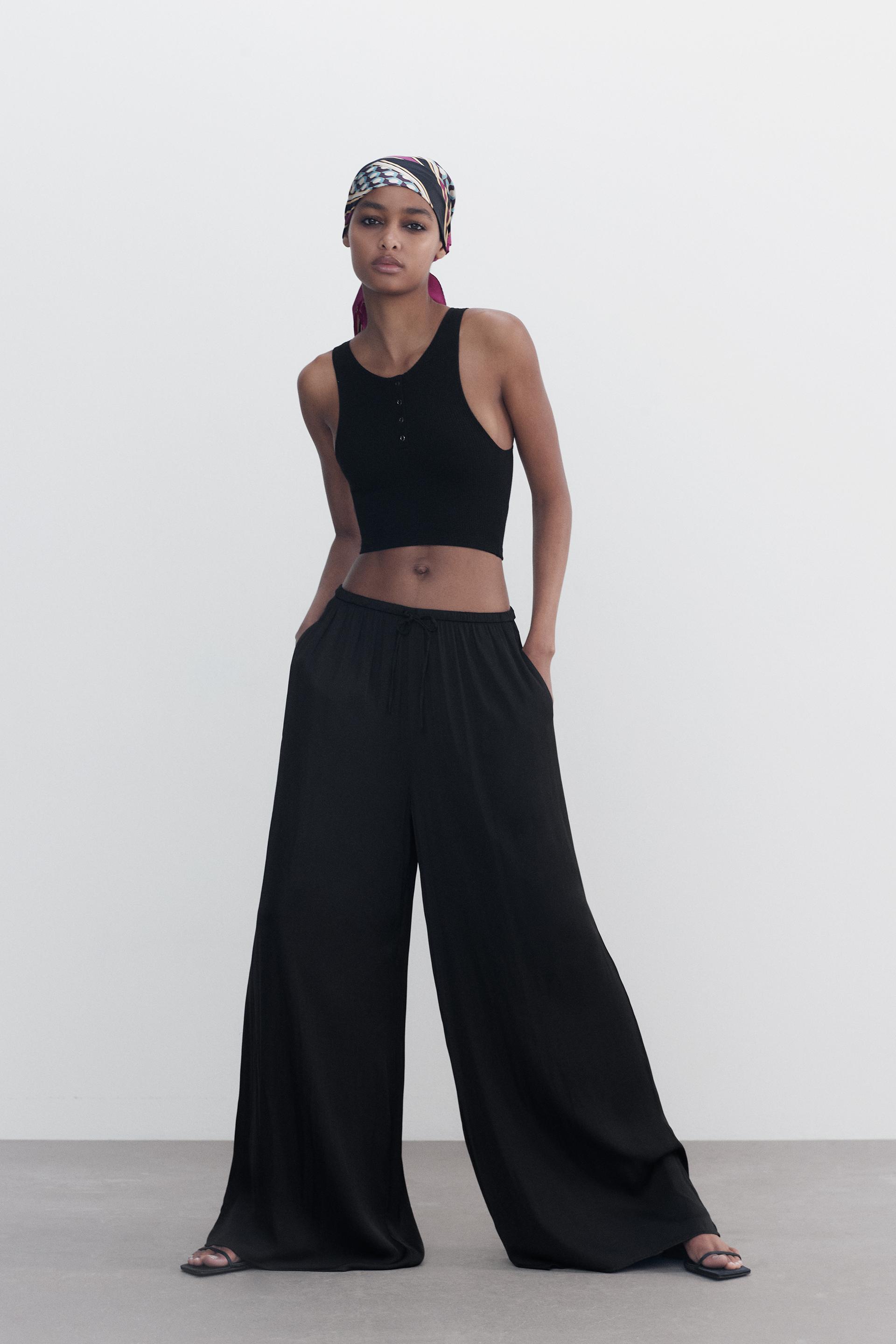 PALAZZO TROUSERS - Black | ZARA Australia