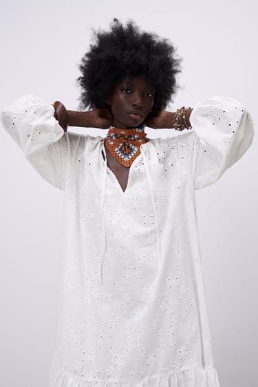 カットワーク刺繍ワンピース Zara Japan 日本