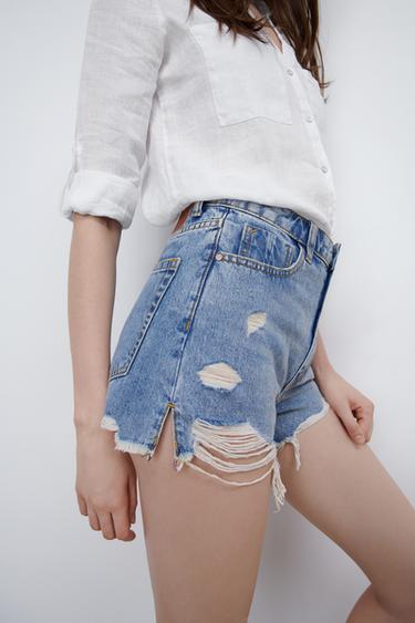 Women S Denim Shorts Zara United States