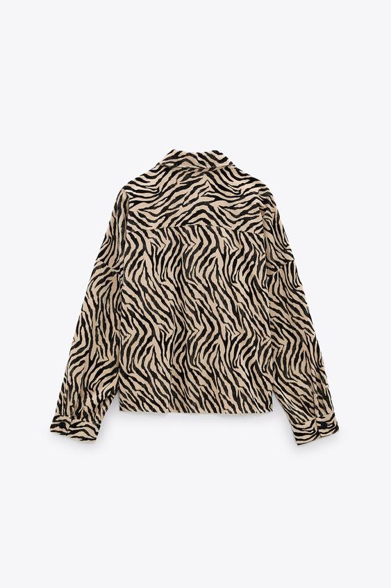 アニマルプリント コーデュロイ シャツジャケット Zara Japan 日本