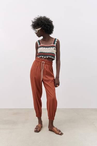 Jogging velours femme zara clearance