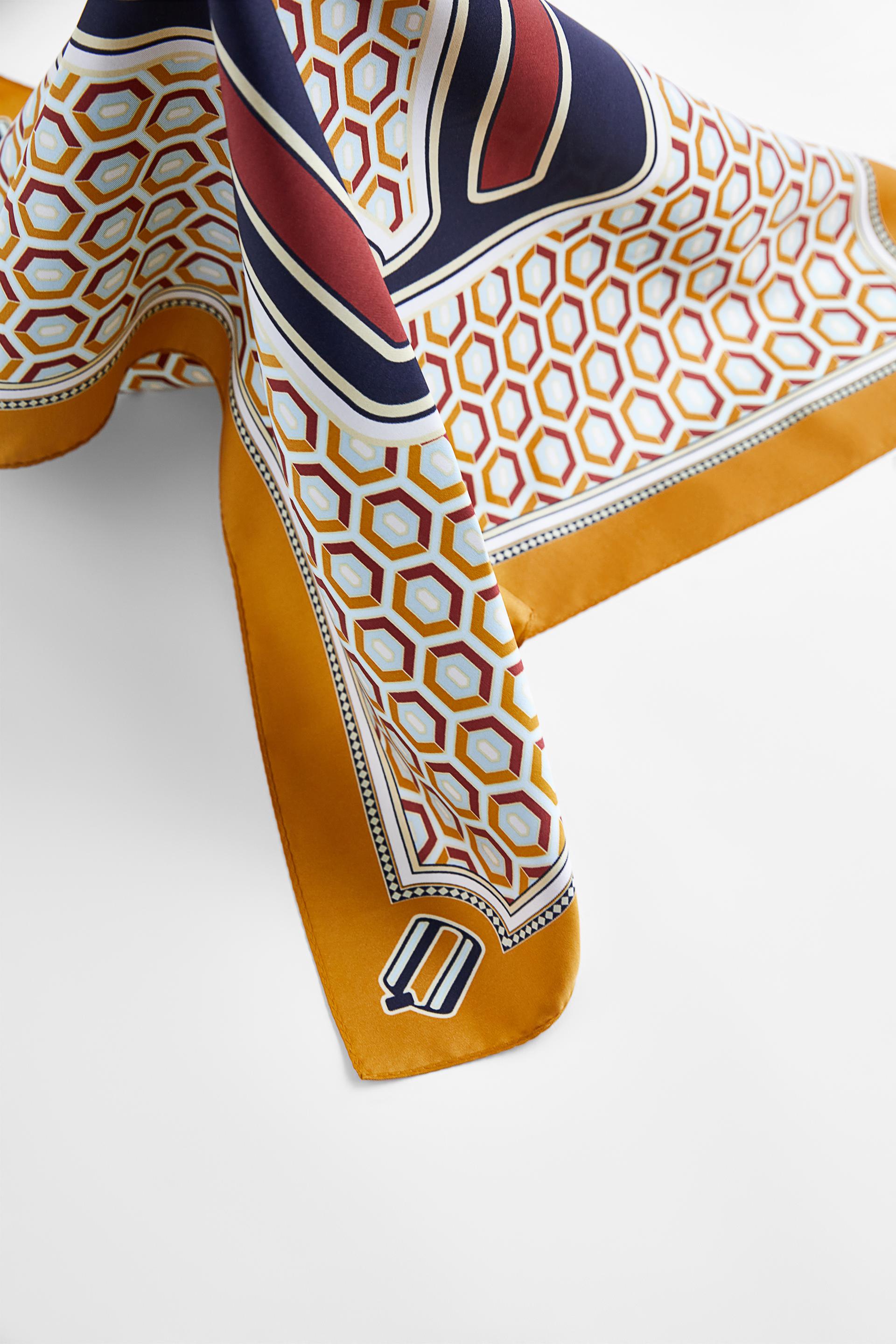 Silk Scarf With Initial Limited Edition Zara United Kingdom