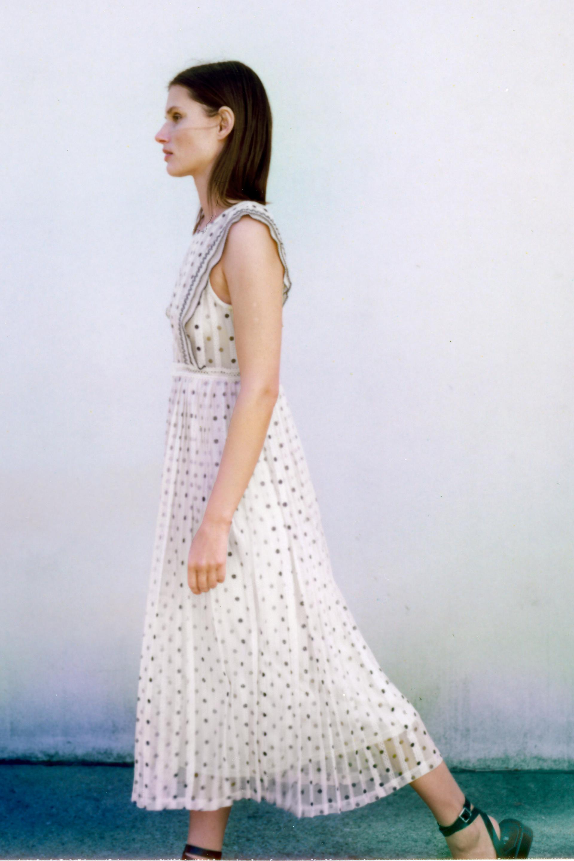 セミシースルー ドットワンピース Zara Japan 日本 セミシースルー ドットワンピース Zara Japan 日本