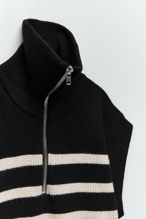 ストライプ柄ニットベスト Zara Japan 日本 ストライプ柄ニットベスト Zara Japan 日本