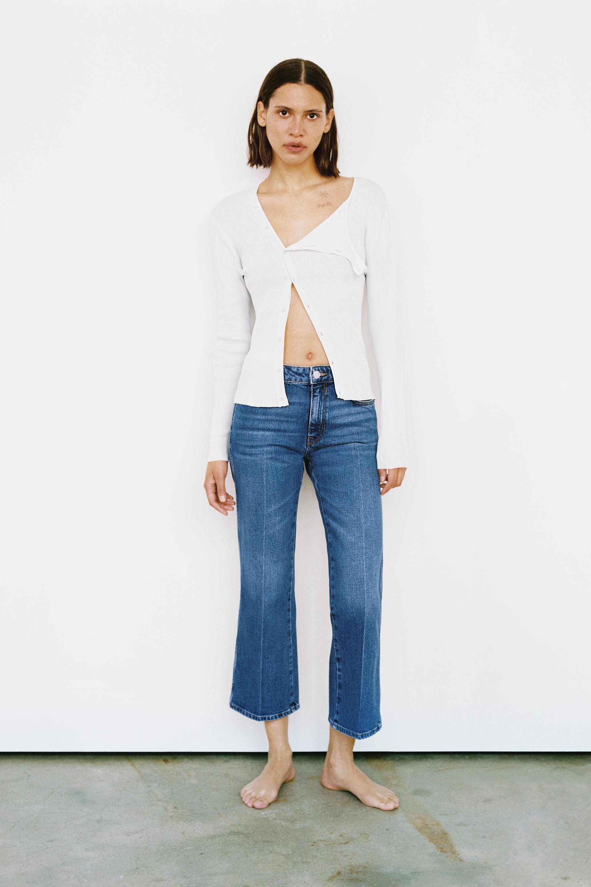 Cropped flare zara clearance
