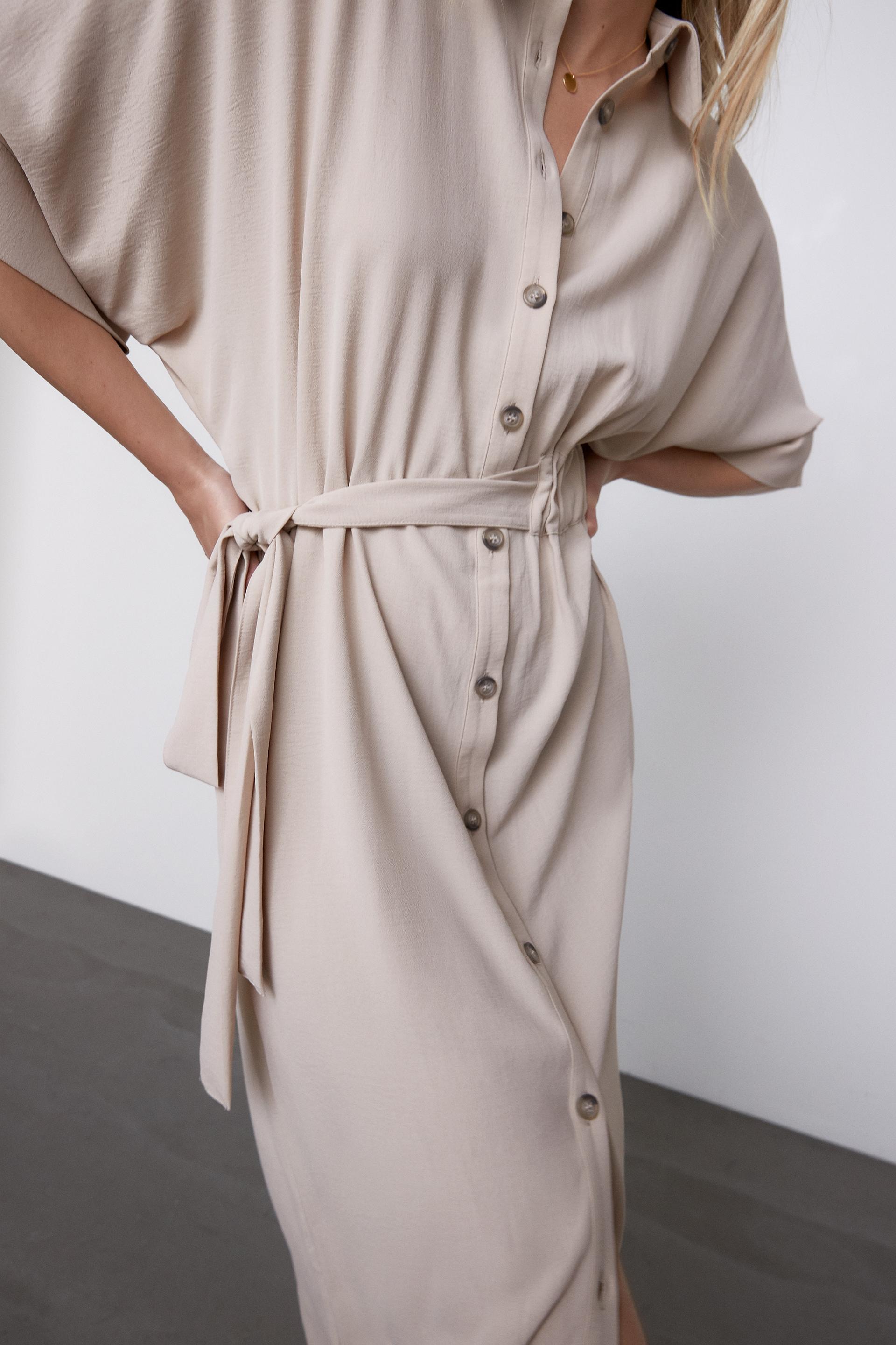 ベルト付きシャツワンピース Zara Japan 日本 ベルト付きシャツワンピース Zara Japan 日本