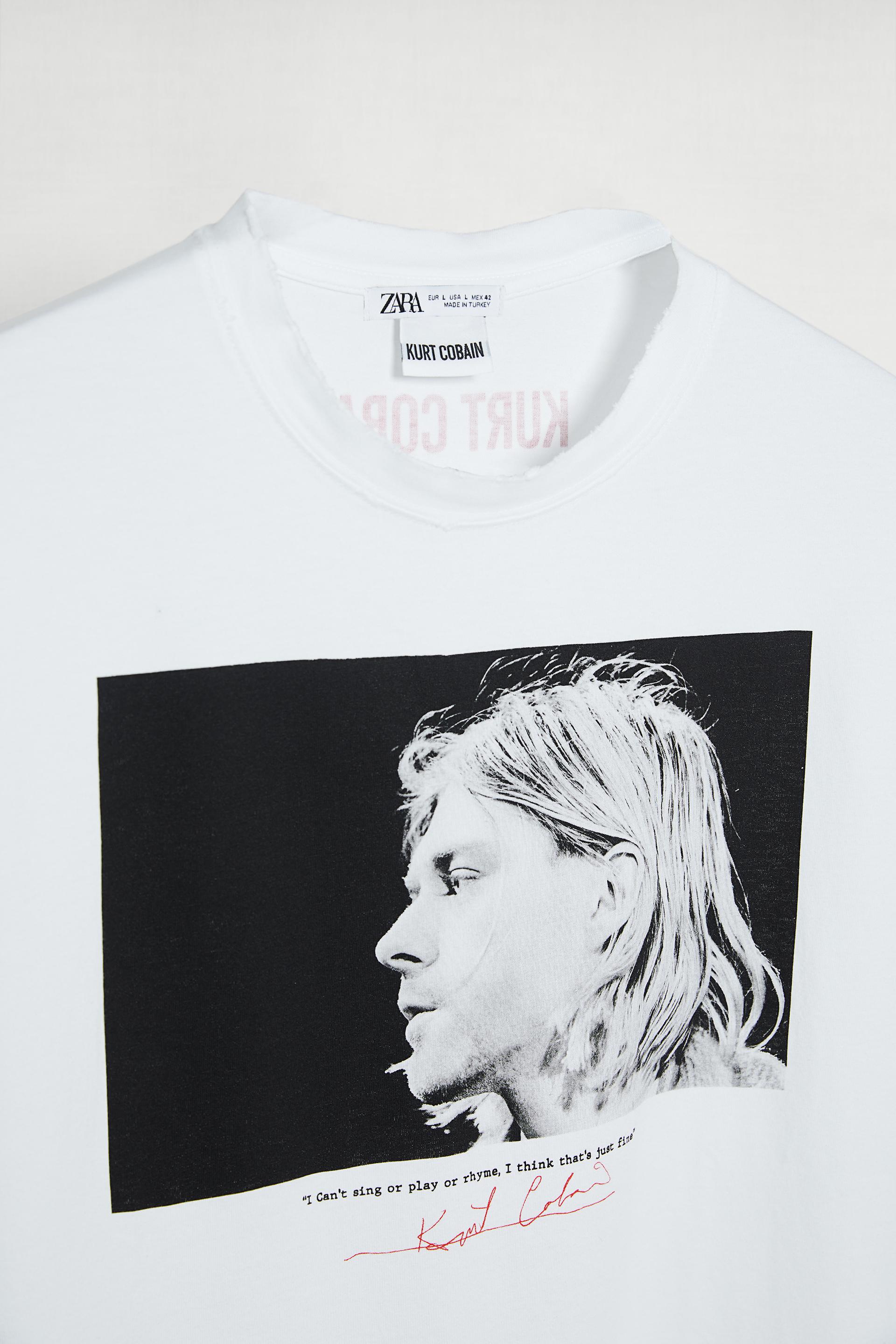 Kurt cobain zara t shirt Clearance