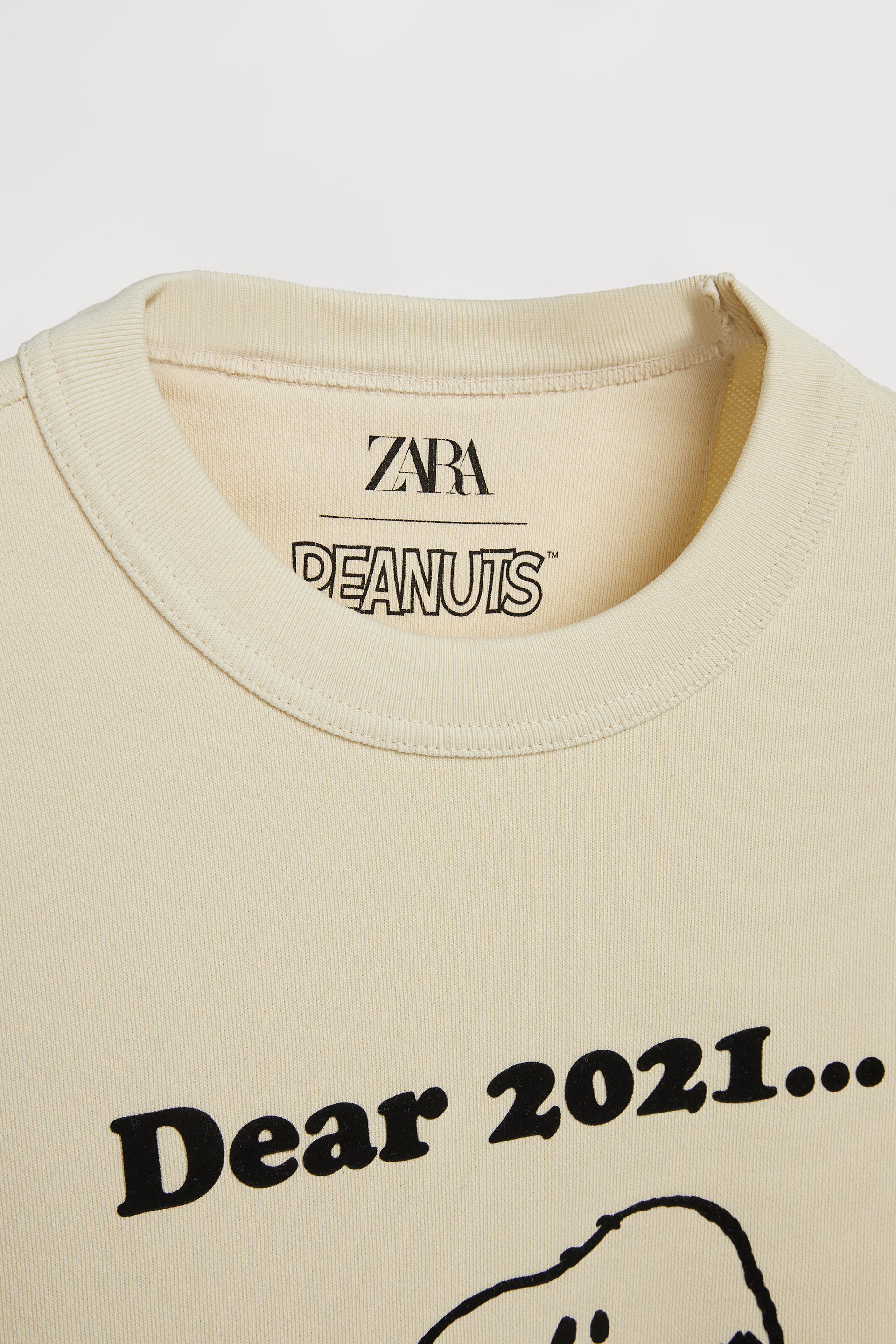 スヌーピー ピーナッツ プリント スウェットシャツ Zara Japan 日本 スヌーピー ピーナッツ プリント スウェットシャツ Zara Japan 日本