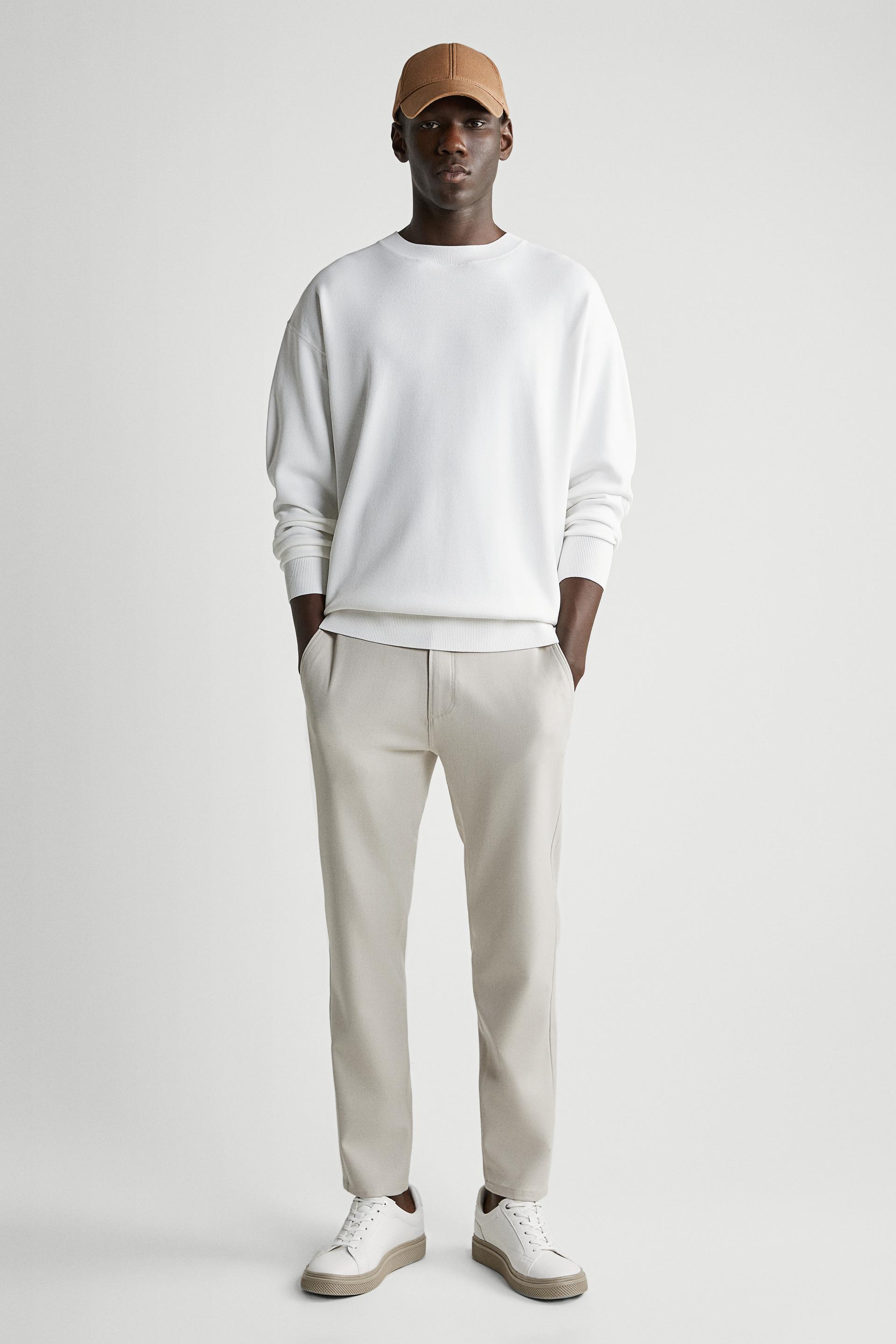 Zara slim fit heathered trousers Outlet