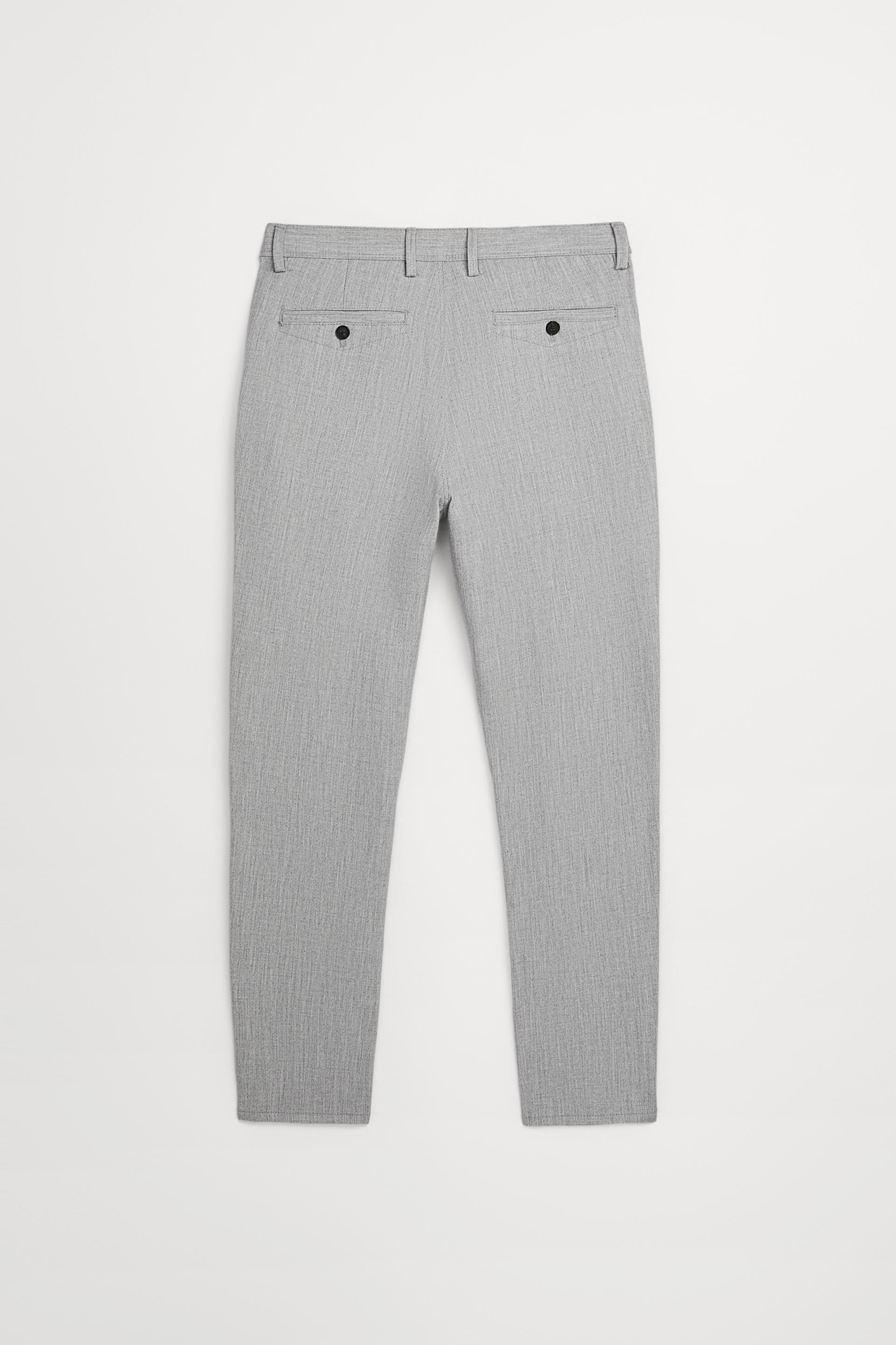 SLIM FIT HEATHERED TROUSERS | ZARA Thailand