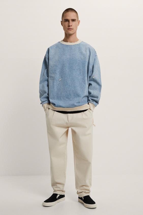 デニムスウェットシャツ Zara Japan 日本 デニムスウェットシャツ Zara Japan 日本