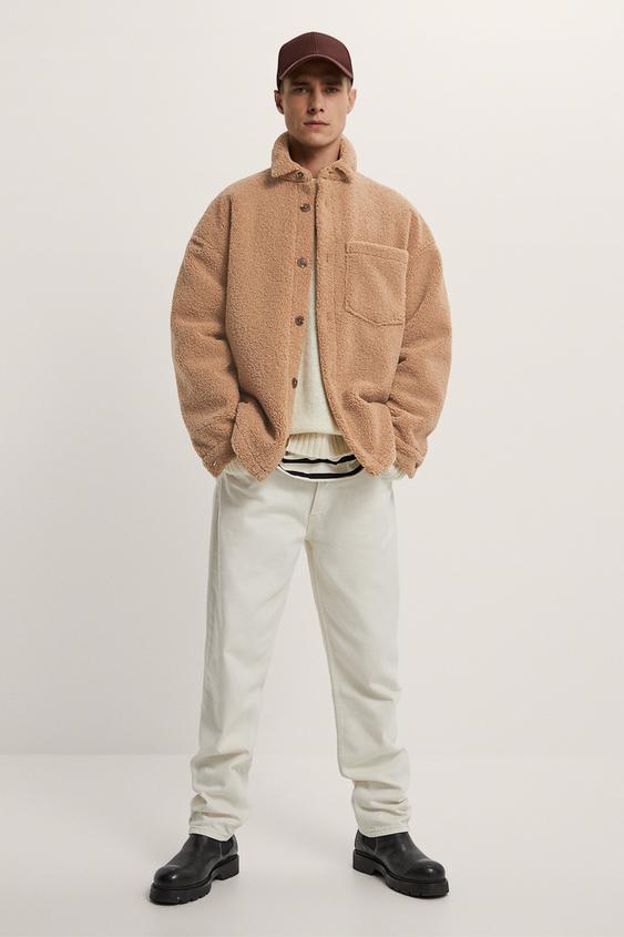 ボア生地シャツジャケット Zara Japan 日本 ボア生地シャツジャケット Zara Japan 日本