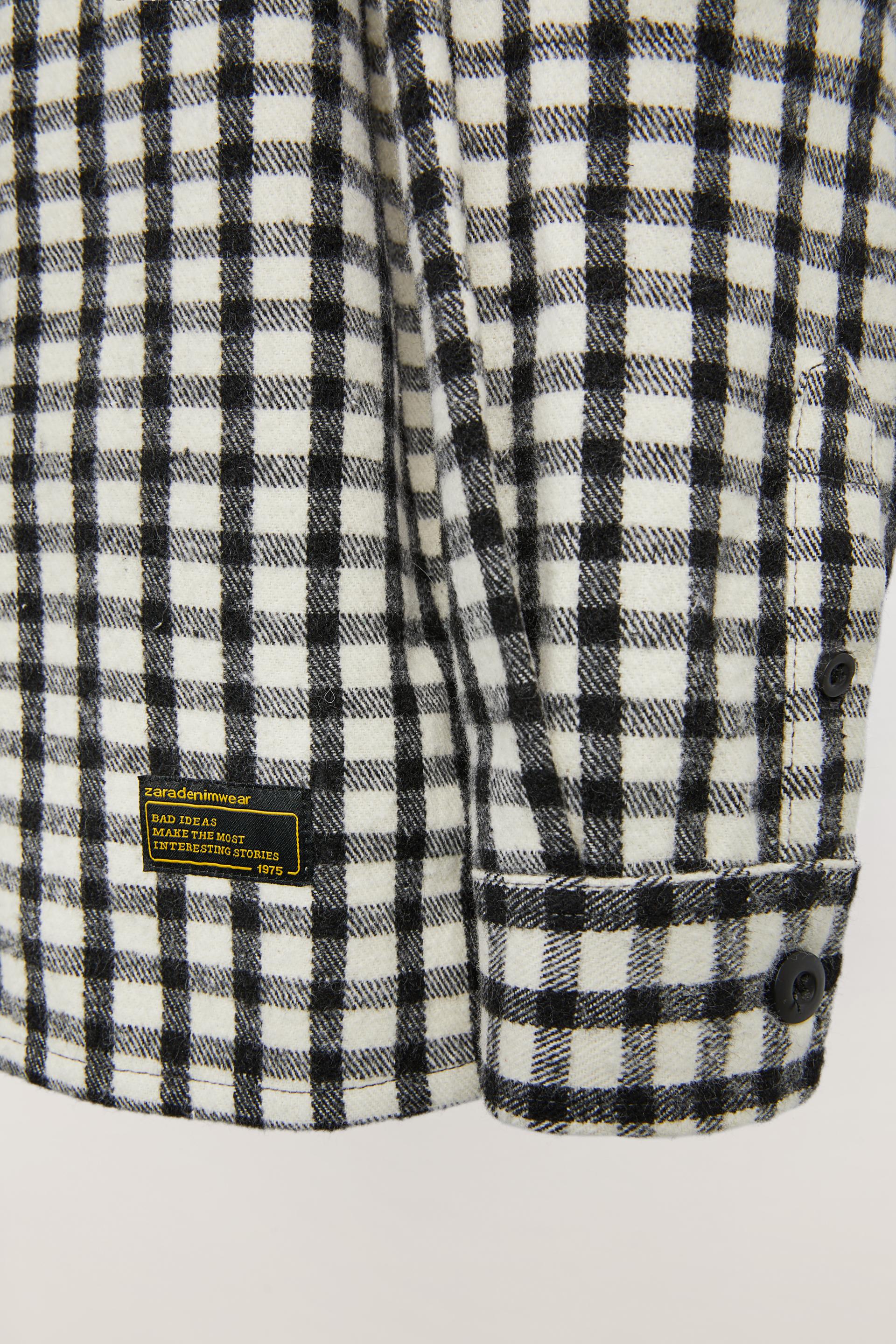 ポケット付きチェック柄シャツジャケット Zara Japan 日本 ポケット付きチェック柄シャツジャケット Zara Japan 日本