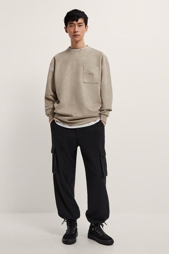 フェイクスエード スウェットシャツ Zara Japan 日本 フェイクスエード スウェットシャツ Zara Japan 日本